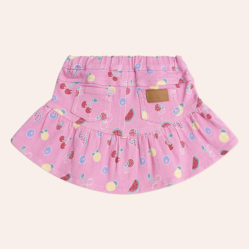 Huxbaby Pink Fruit Emoji Frilly Skirt 3-5Y image number 1